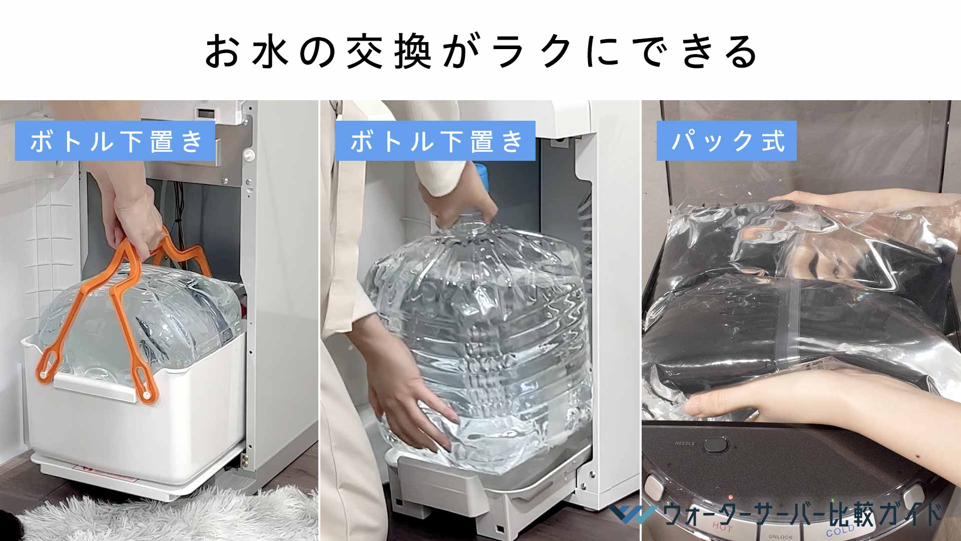 やはり水ボトルは交換しやすい方がいいです。